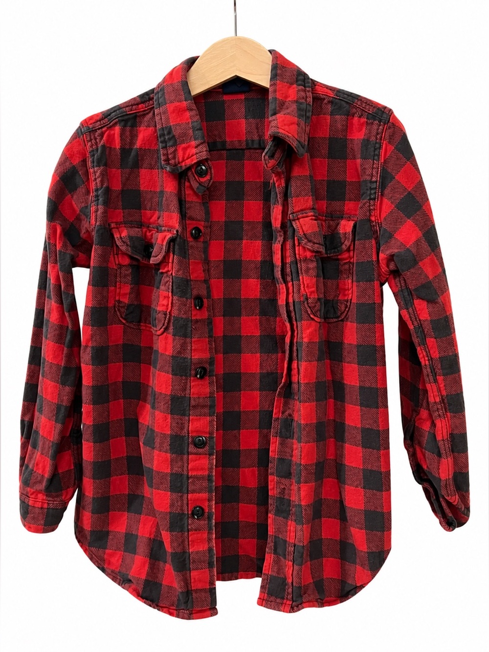 GAP Red & Black Plaid Button-Down Shirt